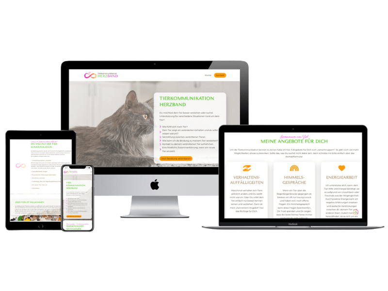 Webdesign Tierkommunikation Herzband