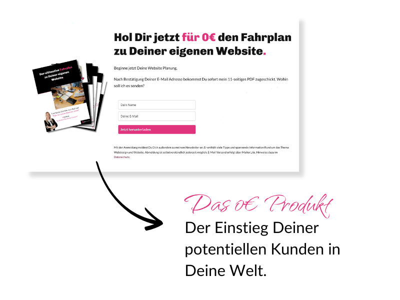Erstelle Dein Freebie und die fertige Landingpage DSGVO konform