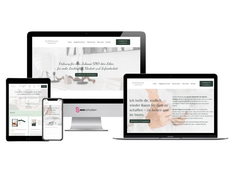 Professionelle Website Erstellung Ordnungscoach