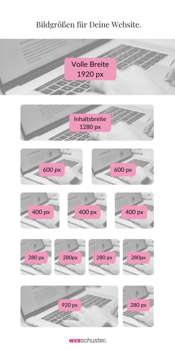 PDF zum Download: Bildgrößen für Deine Website